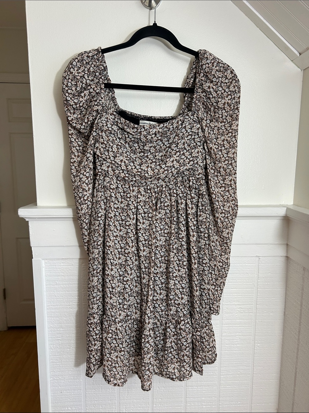 Abercrombie & Fitch Baby Doll Floral Boho Mini Dress NWT Small, Cottagecore